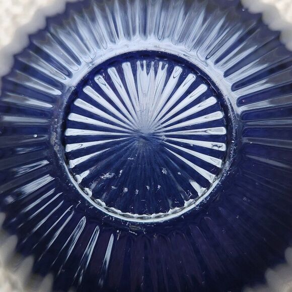 Baccarat Mille Nuits Midnight Blue Glass Crystal Finger Bowl Tableware w Label - Picture 5 of 8